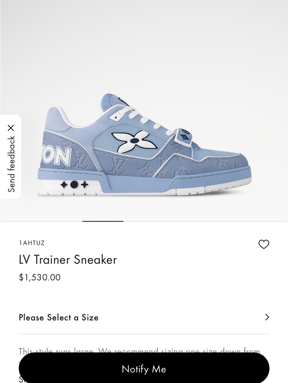 Louis Vuitton trainer sneaker